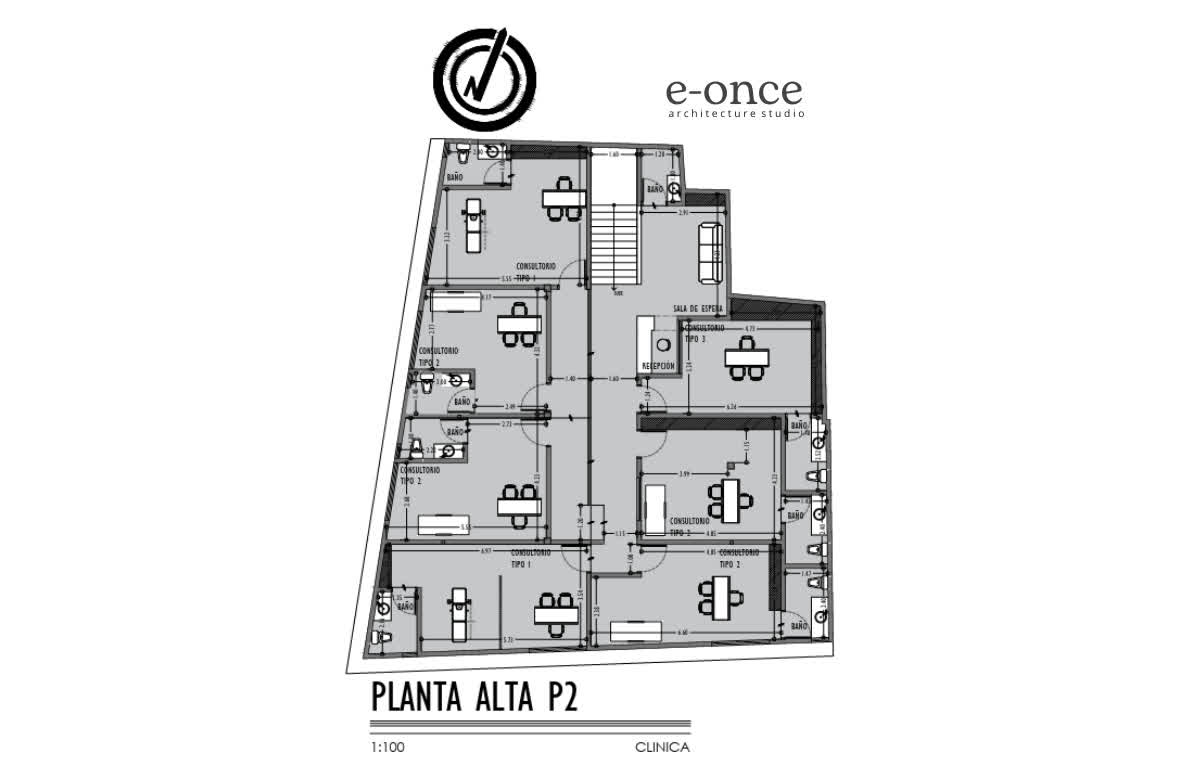 Plano de planta arquitectónica acotado